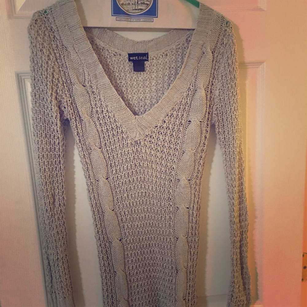 Wet Seal gray sweater dress